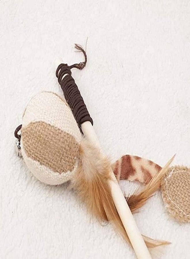 RoverPets Interactive Cat Teaser Toy - Feather Mouse Wand with Bells, Chew-Resistant Toy for Cats and Kittens (Color May Vary) - Image 5